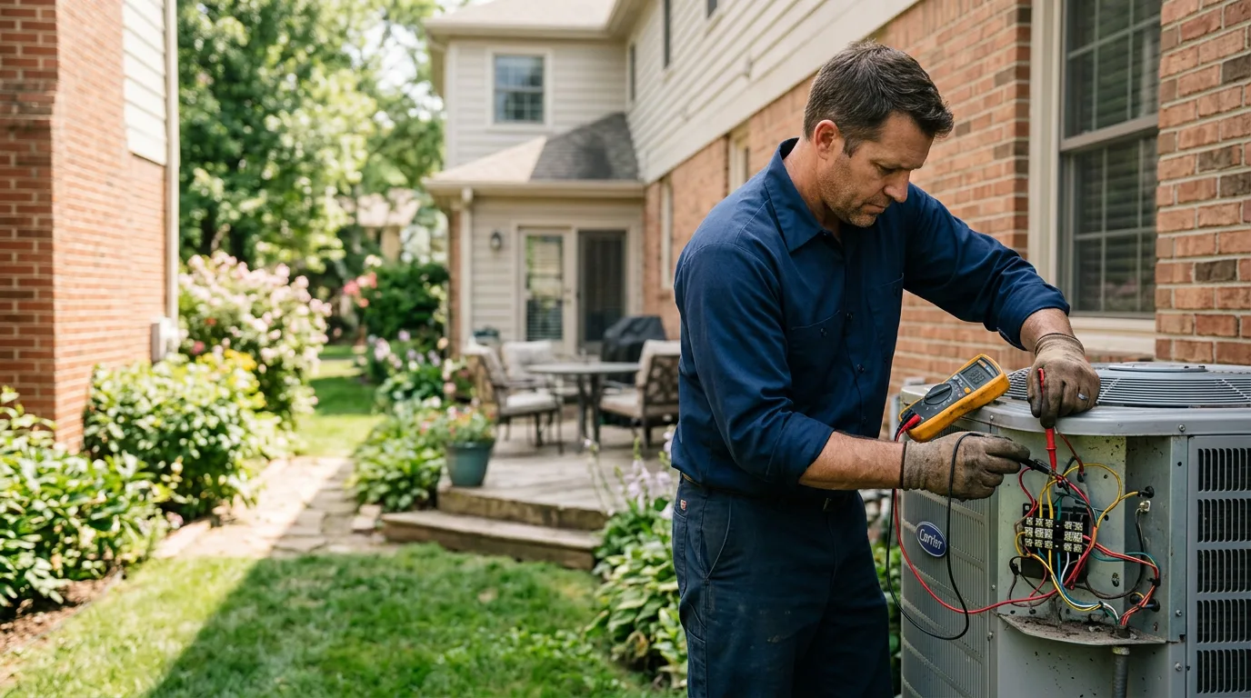 HVAC technician working near Hicksville, OH
